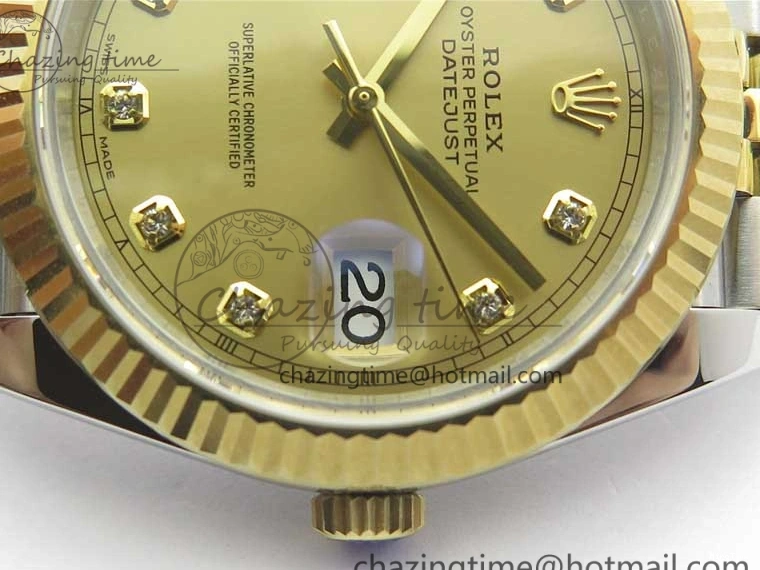 MiroTime 0517 DateJust 41 126333 SS YG ARF 1:1 Best Edition 904L Steel YG Diamonds Dial on Jubilee Bracelet A Packable 3221
